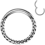 16G 3/8 Braided Style Precision Hinged Segment Ring