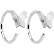 20G Implant Grade Titanium Butterfly Open Hoop Earrings