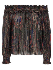 Saint Laurent Women Smock Stitch Blouse
