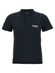 Balenciaga Women Logo Embroidery Polo Shirt