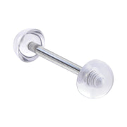 Clear NO-C-UM Barbell Tongue Ring