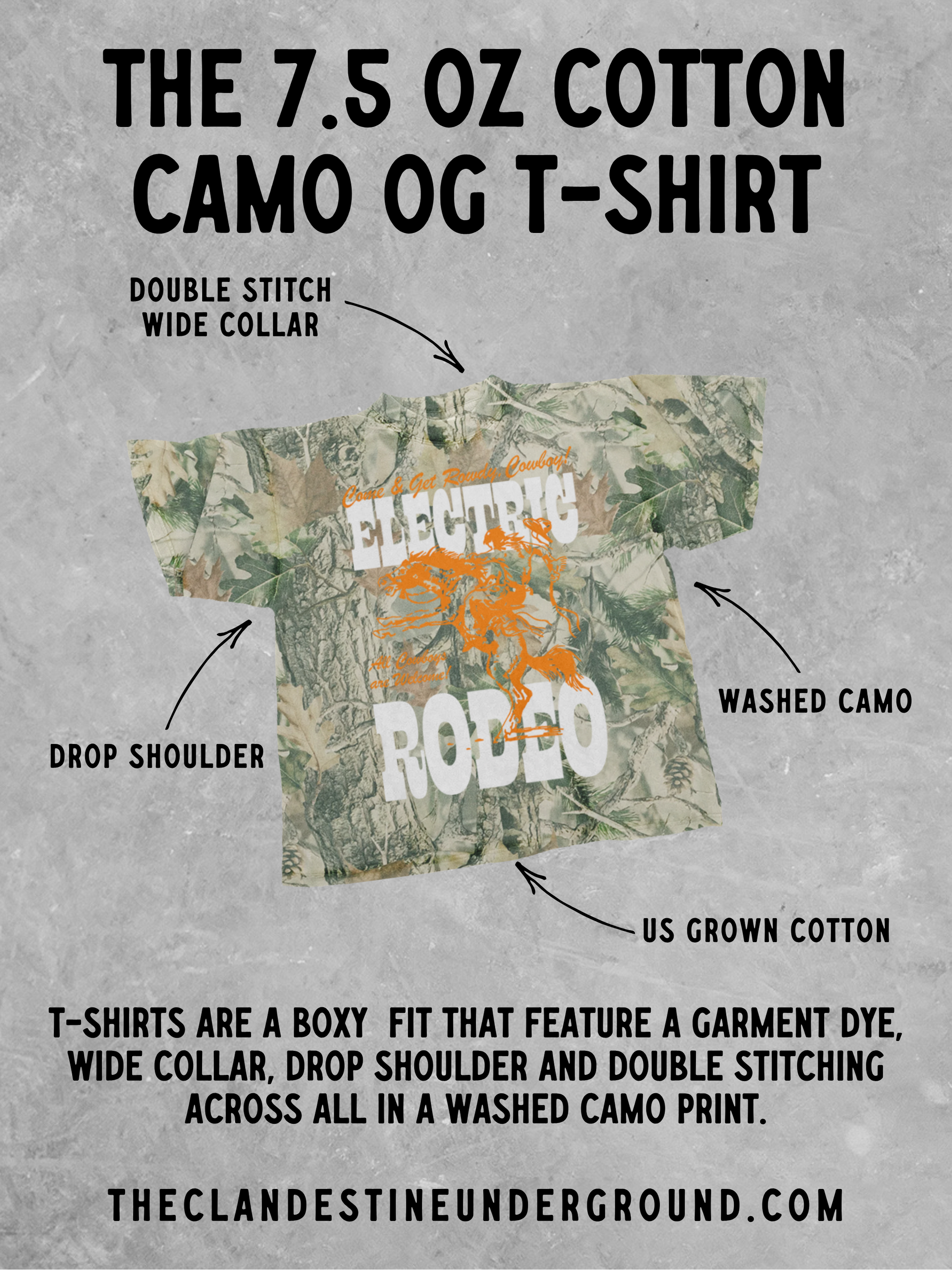 Underground Original Design: CAMO Local Ghosts Bar & Lounge Boxy Cotton TShirt