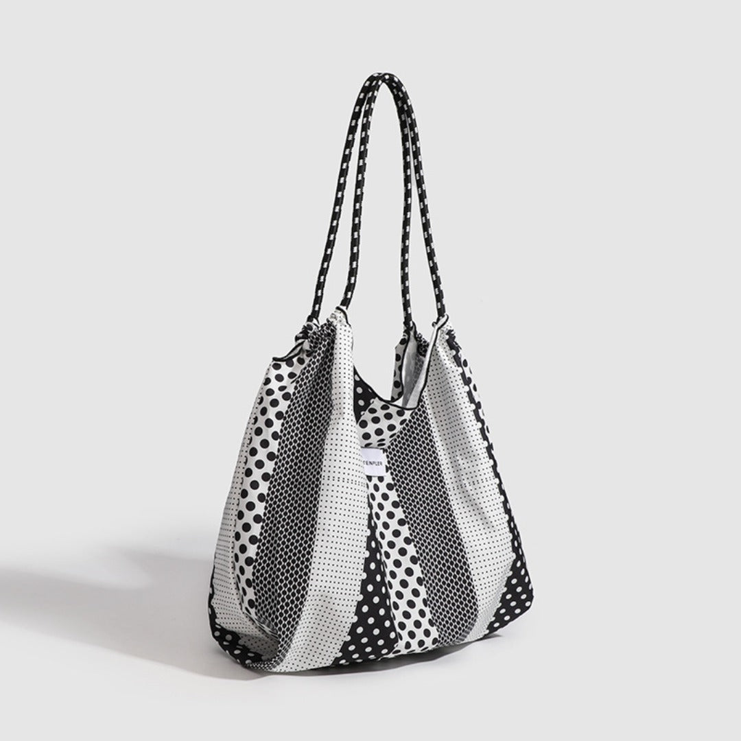 Polka Dot Tote Bag - Versatile & Portable Shoulder Bag, Large-Capacity Environmentally Friendly Hobo Bag for Women