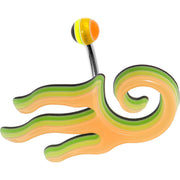 Light Orange Acrylic Multi Layered Tribal Wind Belly Ring