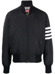 Thom Browne Men Bomber Jacket With 4-Stripe Detail