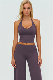 The Twirl Halter Tank Top New Straight Leg Pants 2-Piece Set