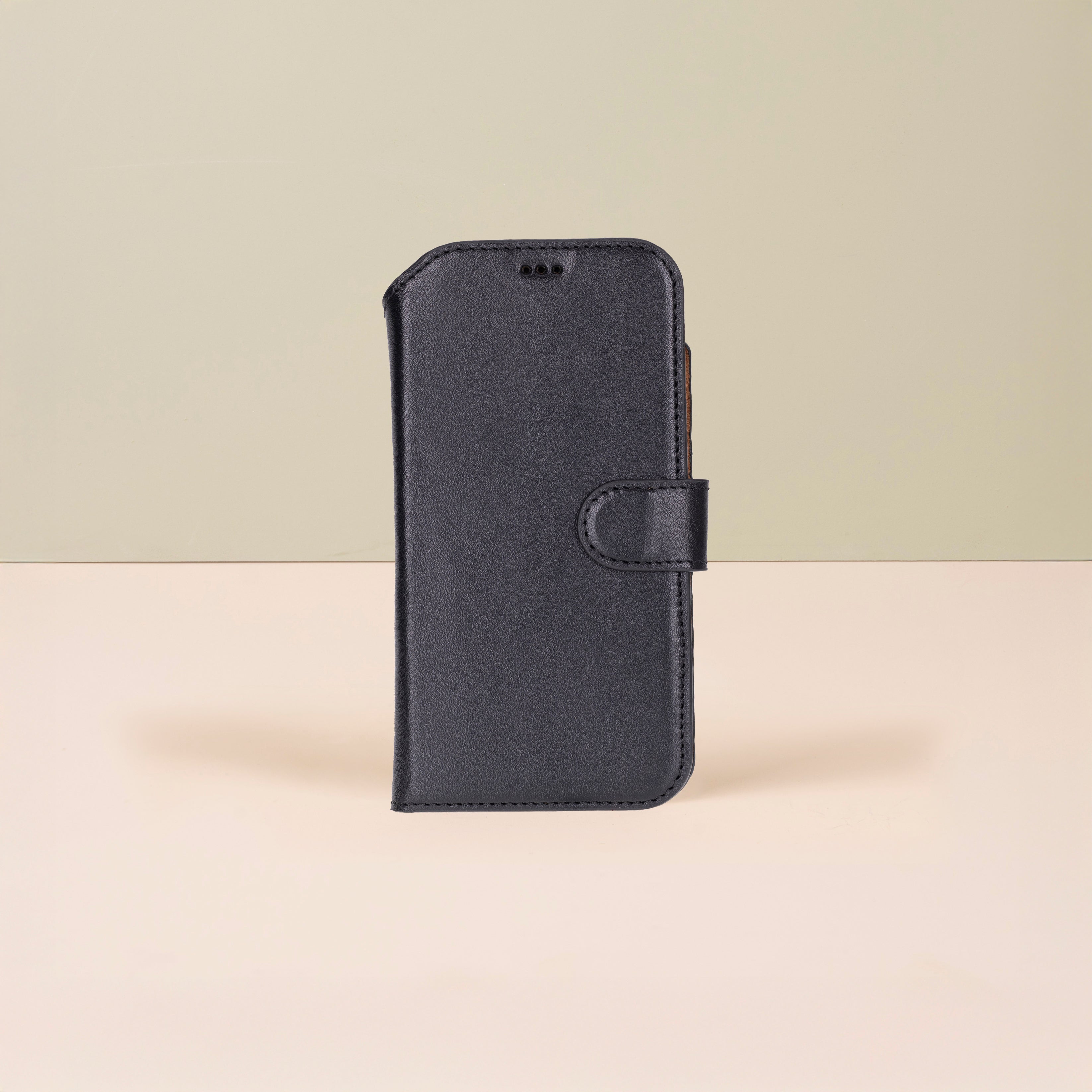 Premium Leather iPhone Air Wallet Case – Black - Austin