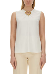 Moschino Women Blouse With Heart Applique