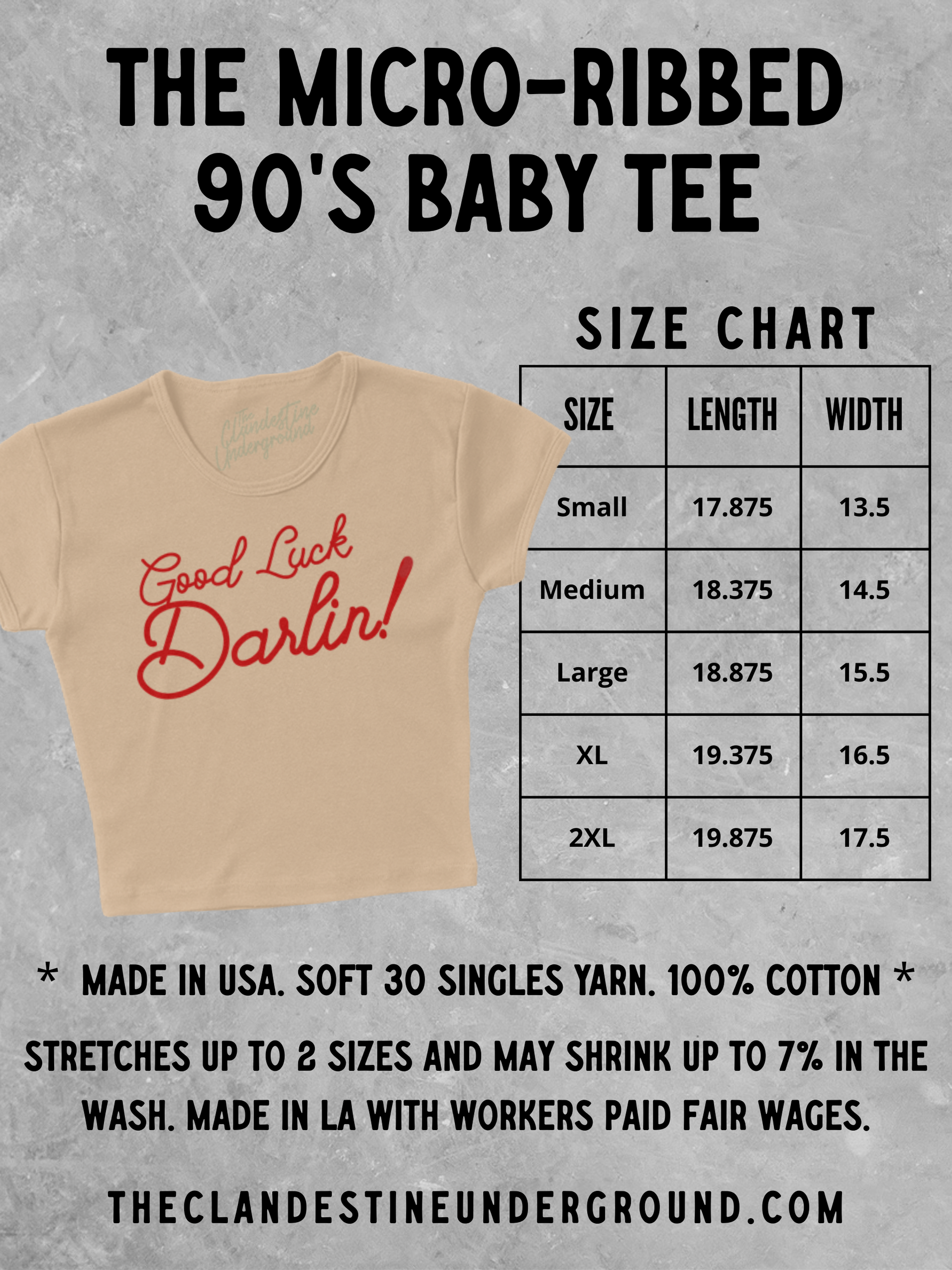 Underground Original Design: Babe Micro-Ribbed Cropped Baby Tee