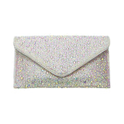 Bling Stone Studded Flap Envelop Evening Clutch Bag / Crossbody Bag