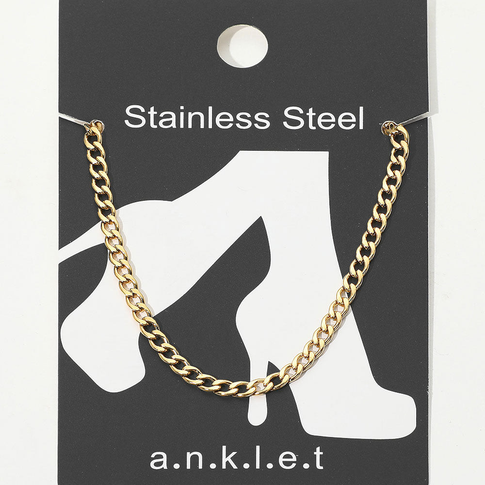 Stainless Steel Curb Chain Anklet