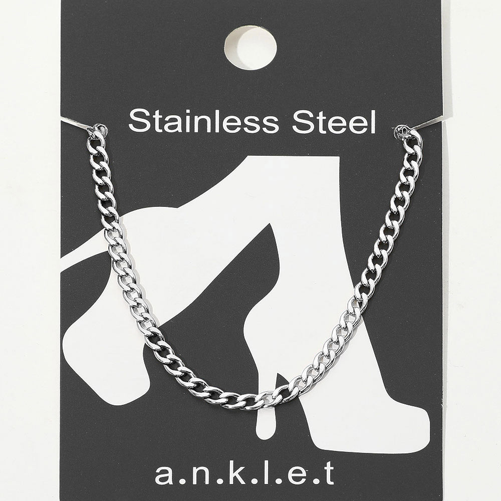 Stainless Steel Curb Chain Anklet