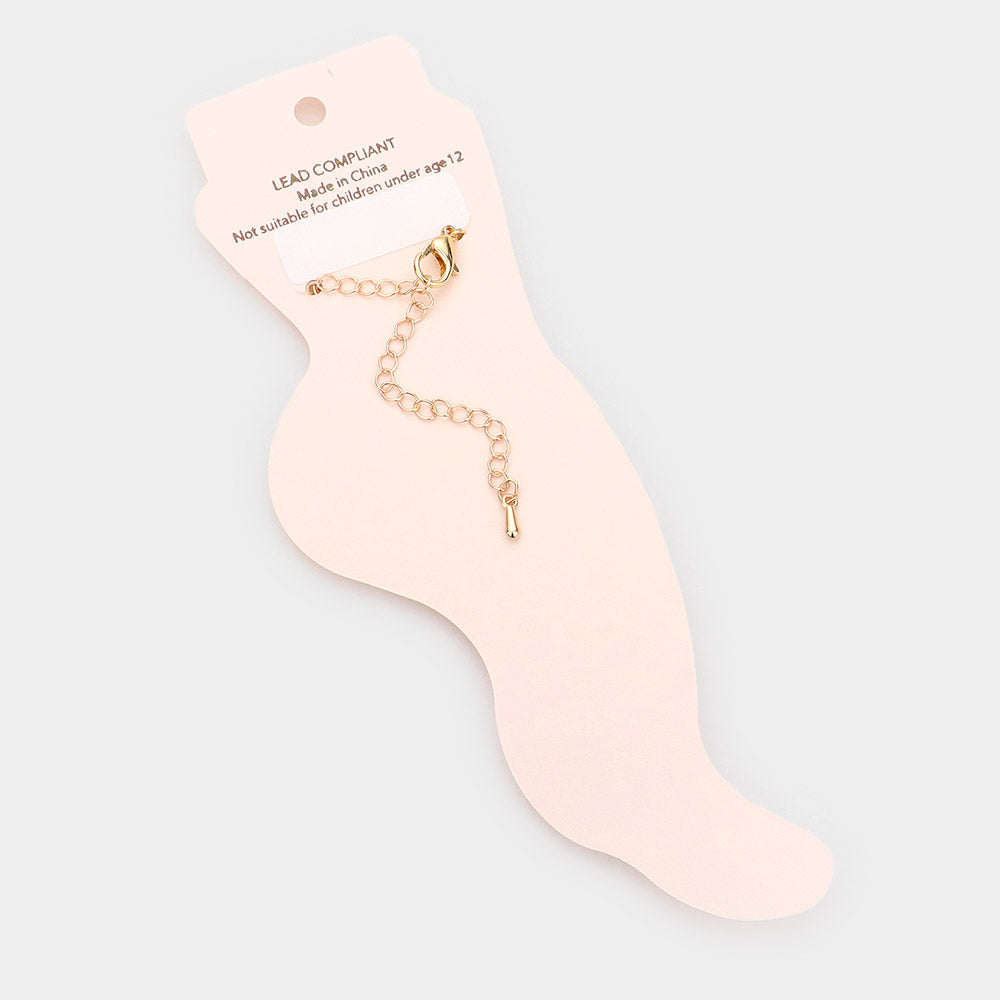 Flower Faceted Beaded Anklet