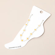 Flower Faceted Beaded Anklet
