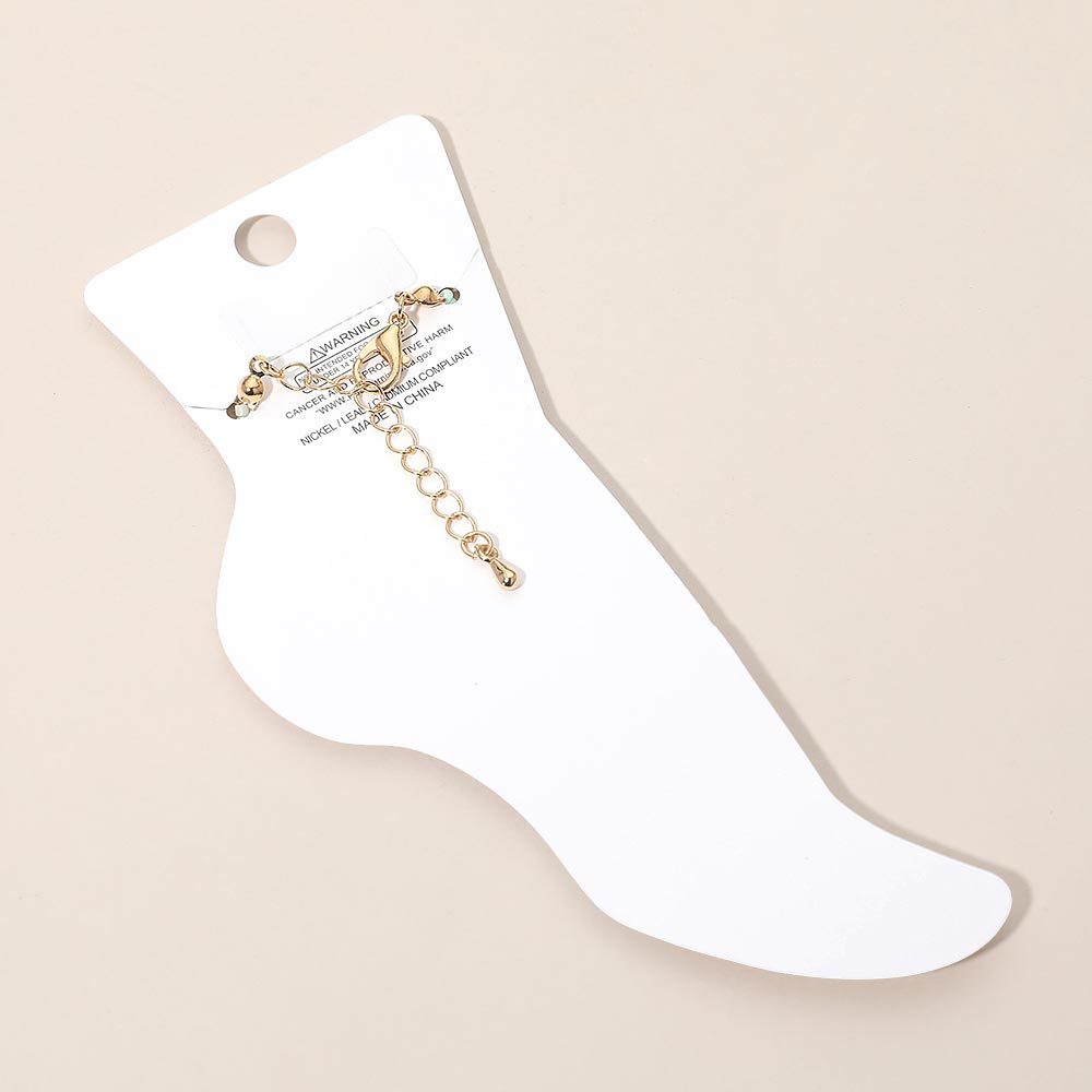 Flower Faceted Beaded Anklet