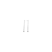 14k White Gold Double Chain Dangle Earrings