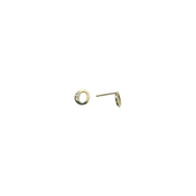 14k Yellow Gold CZ Initial O Stud Earrings