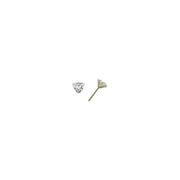 14k Yellow Gold .23ct Cubic Zirconia Triangle Earrings