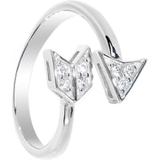 925 Sterling Silver CZ Arrow Toe Ring