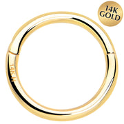 14k Solid Yellow Gold Hinged Segment Ring Elegance 18G 5/16
