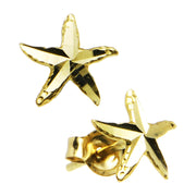 14k Yellow Gold Starfish Stud Earrings