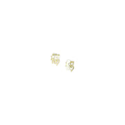 14k Yellow Gold Fortune Chinese Symbol Stud Earrings