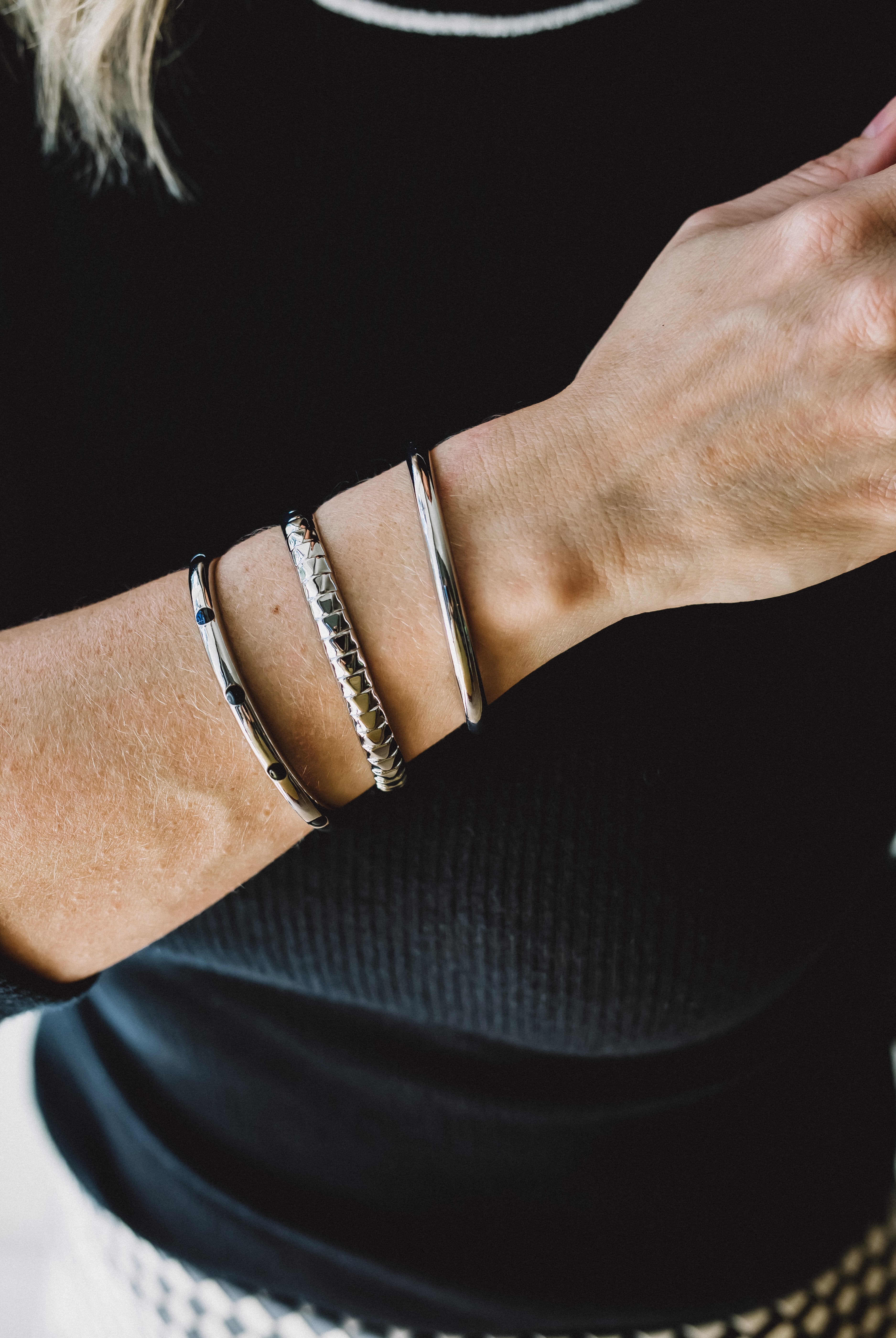 The A Embossed Cuff
