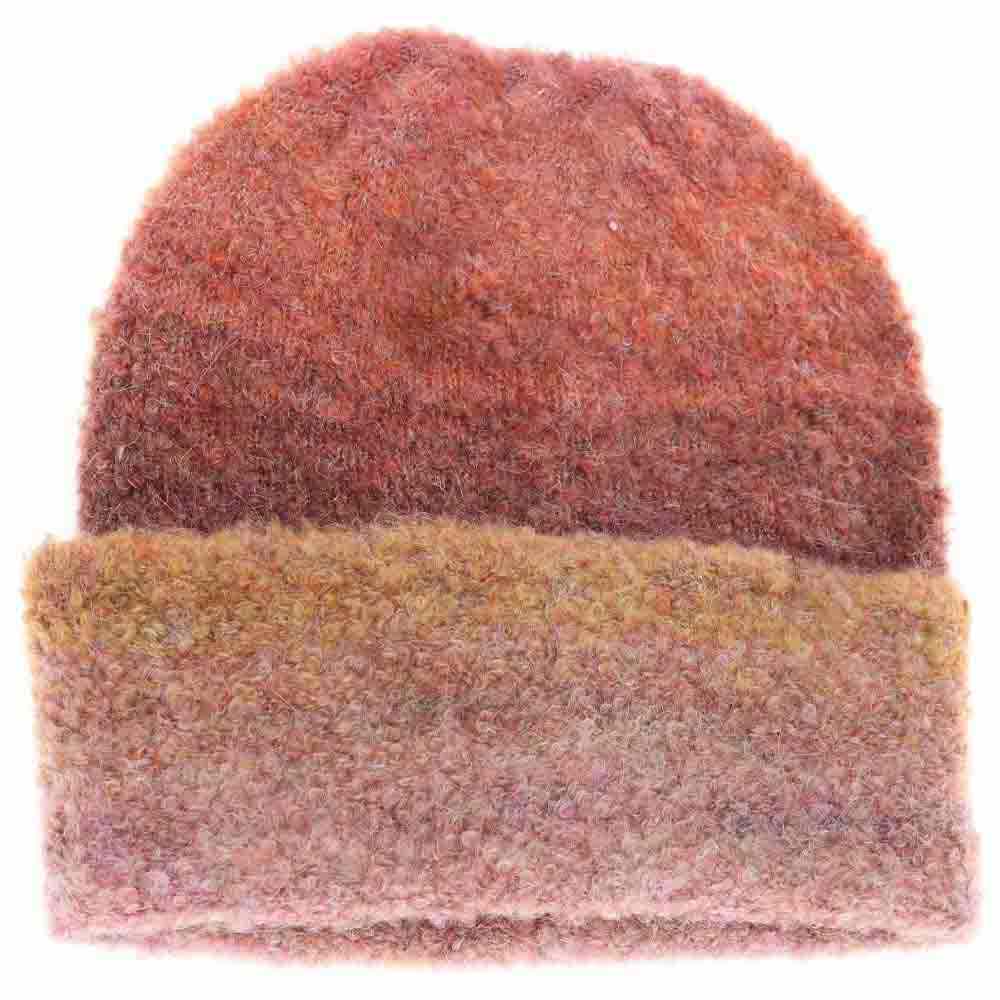 Women's Multi-colored Slouchy Mohair Cuffed C.C Beanie