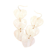 Acetate Heart Link Dropdown Earrings
