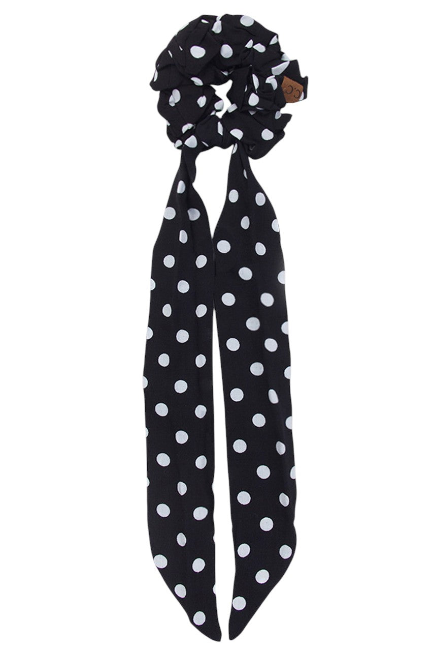 C.C POLKA DOT SASH SCRUNCHIES