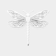 Stainless Steel Cut Out Dragonfly Pin Brooch