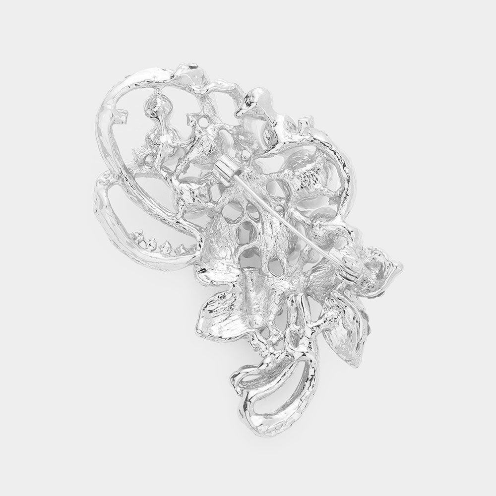 Pearl Embellished Bouquet Pin Brooch