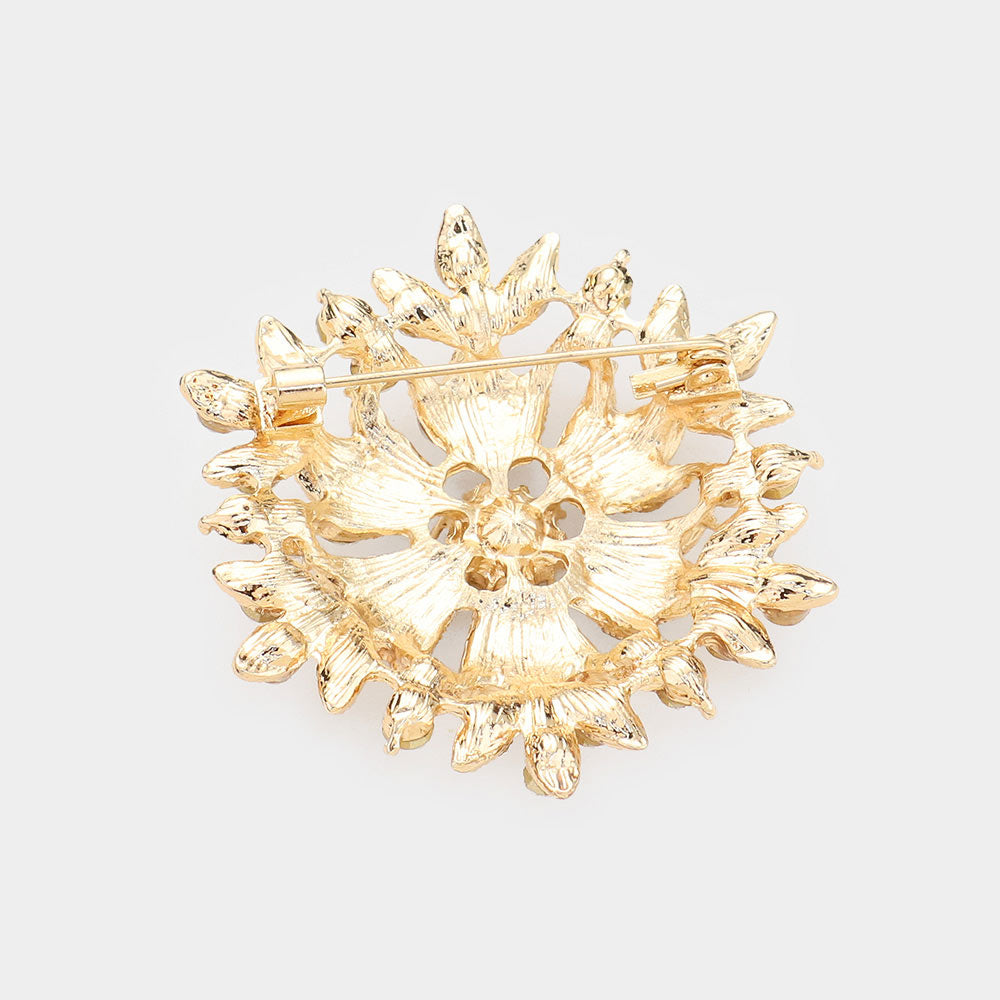 Bubble Stone Cluster Snowflake Pin Brooch