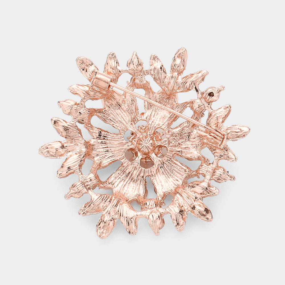 Bubble Stone Cluster Snowflake Pin Brooch