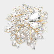 Floral Crystal Rhinestone Bouquet Brooch / Pendant