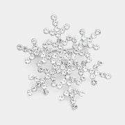 Rhinestone snowflake brooch