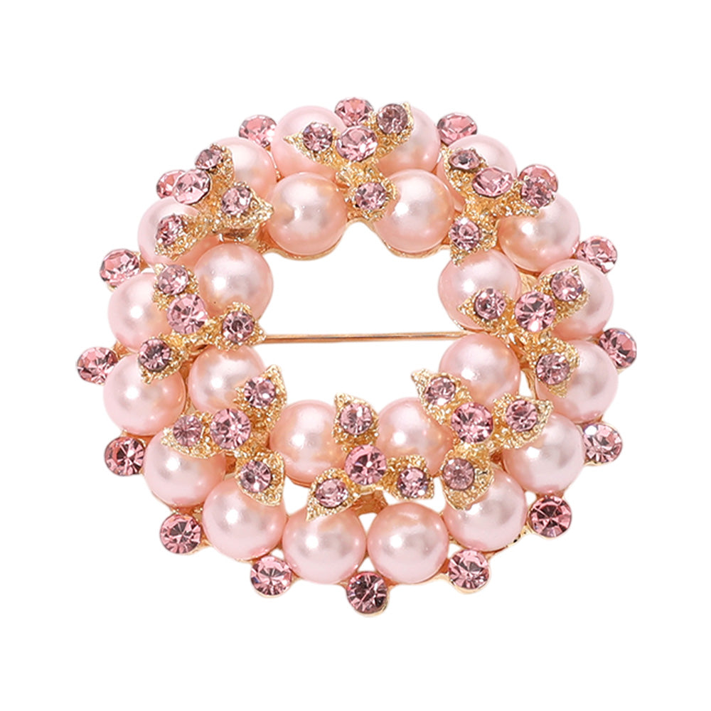 Peal Embellished Pin Brooch