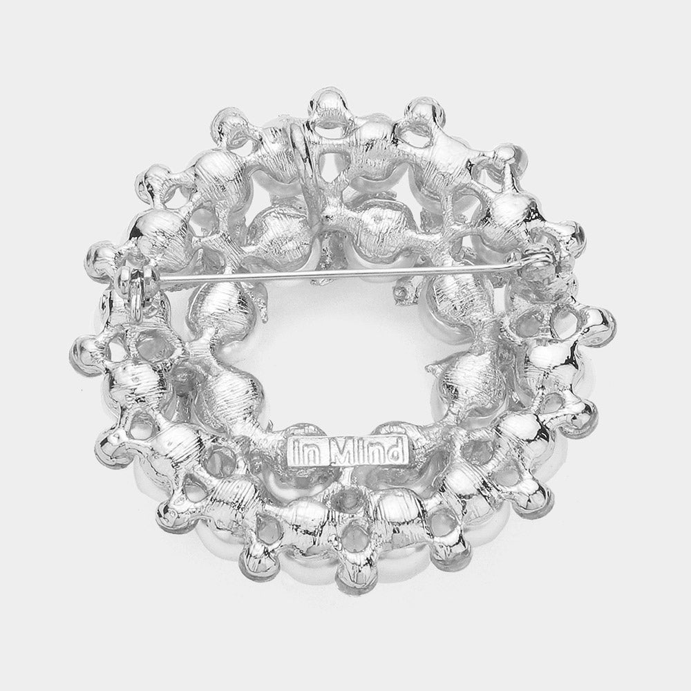 Peal Embellished Pin Brooch