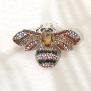 Rhinestone Pave Bee Pin Brooch