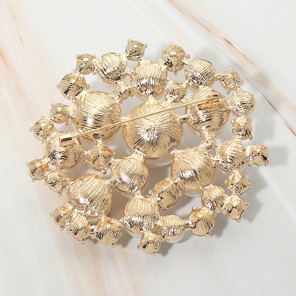 Pearl Cluster Pin Brooch