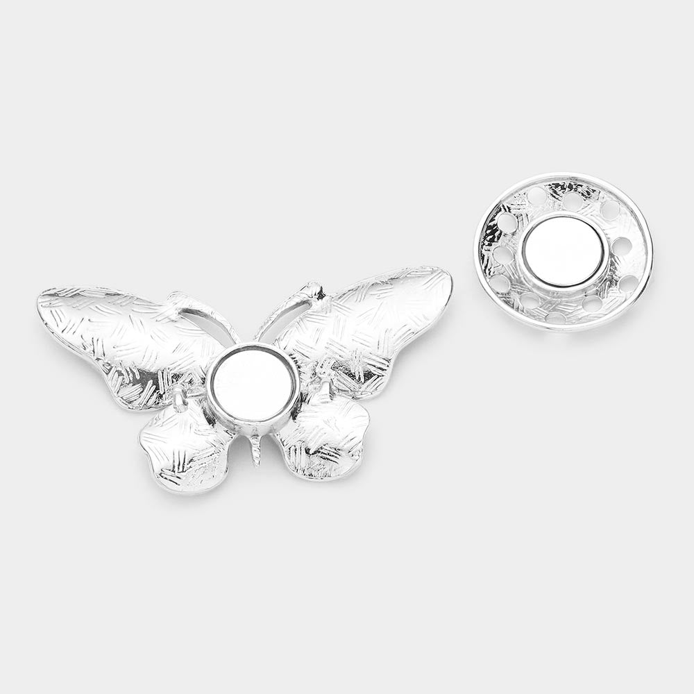 Colored Metal Butterfly Magnetic Brooch