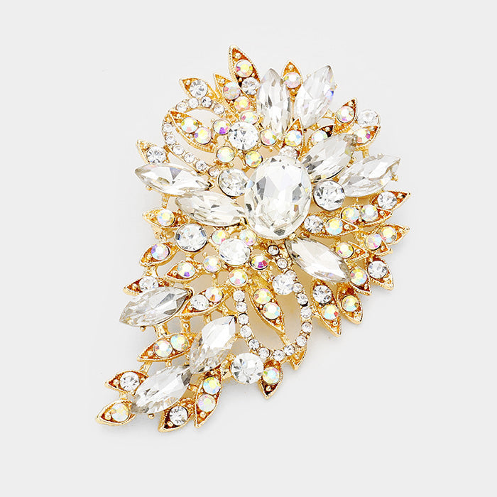 Women's Crystal Bouquet Pin Brooch / Pendant