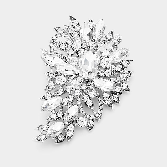 Women's Crystal Bouquet Pin Brooch / Pendant