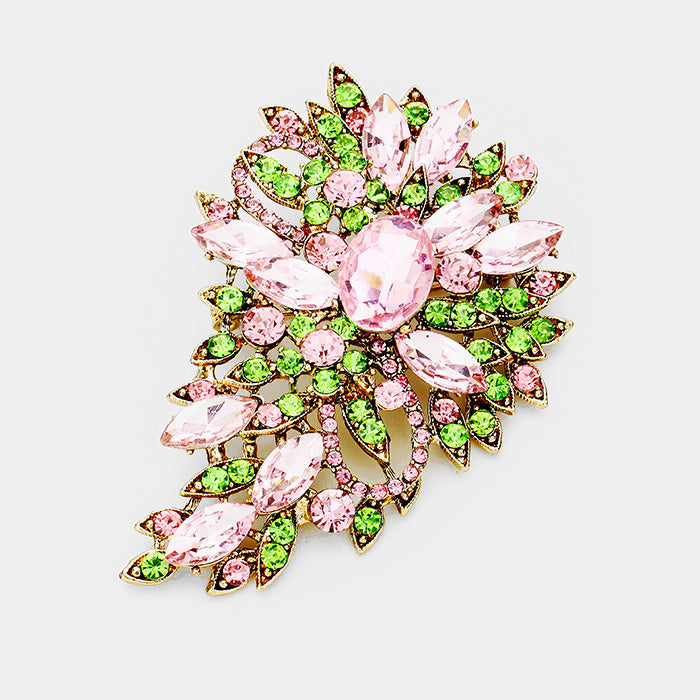 Women's Crystal Bouquet Pin Brooch / Pendant