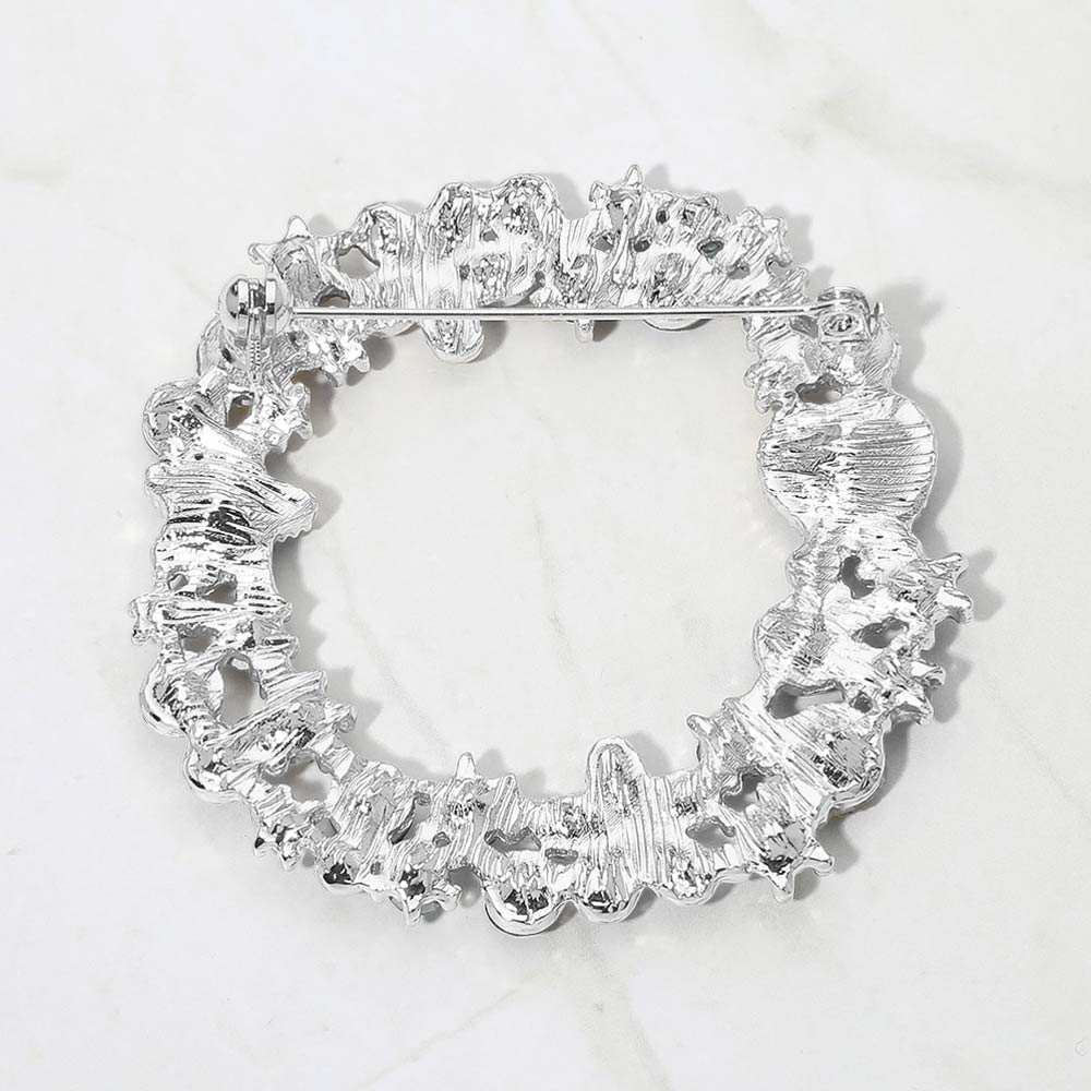Rhinestone Star Flower Heart Cluster Wreath Pin Brooch