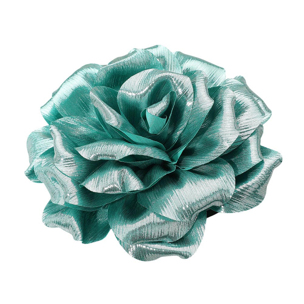 Metallic Fabric Flower Pin Brooch Hair Clip Hair Band Bracelet