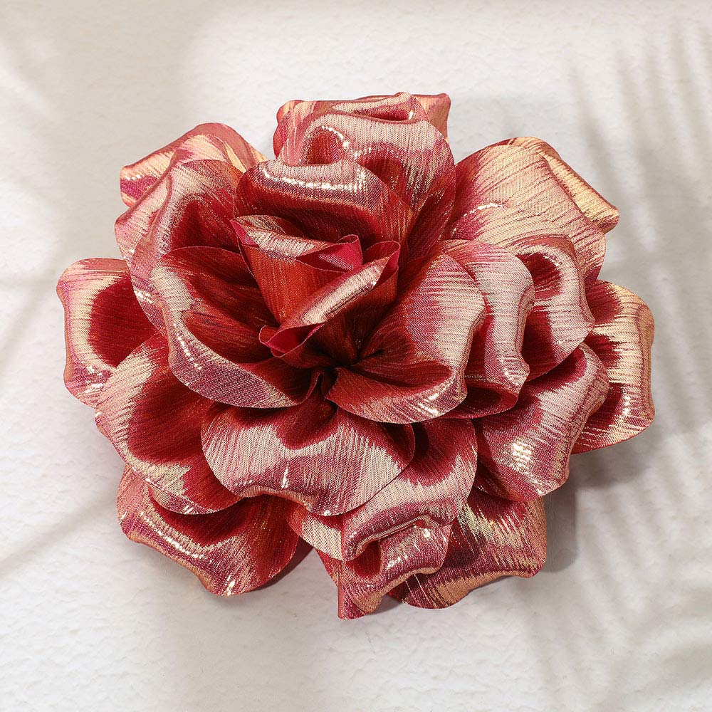 Metallic Fabric Flower Pin Brooch Hair Clip Hair Band Bracelet