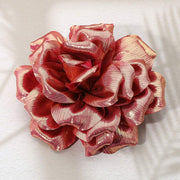 Metallic Fabric Flower Pin Brooch Hair Clip Hair Band Bracelet