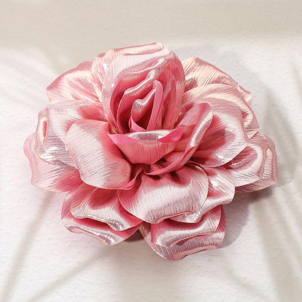 Metallic Fabric Flower Pin Brooch Hair Clip Hair Band Bracelet