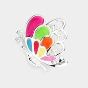 Enamel Metal Butterfly Pin Brooch